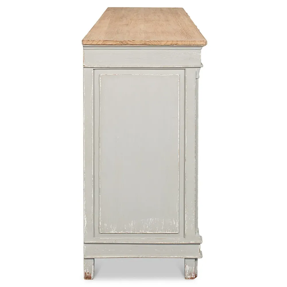 Margot French Country Wood Sideboard - Antique Grey
