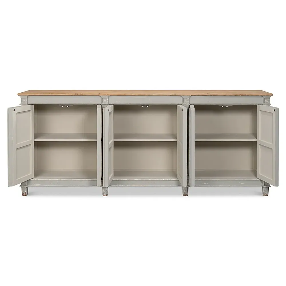 Margot French Country Wood Sideboard - Antique Grey