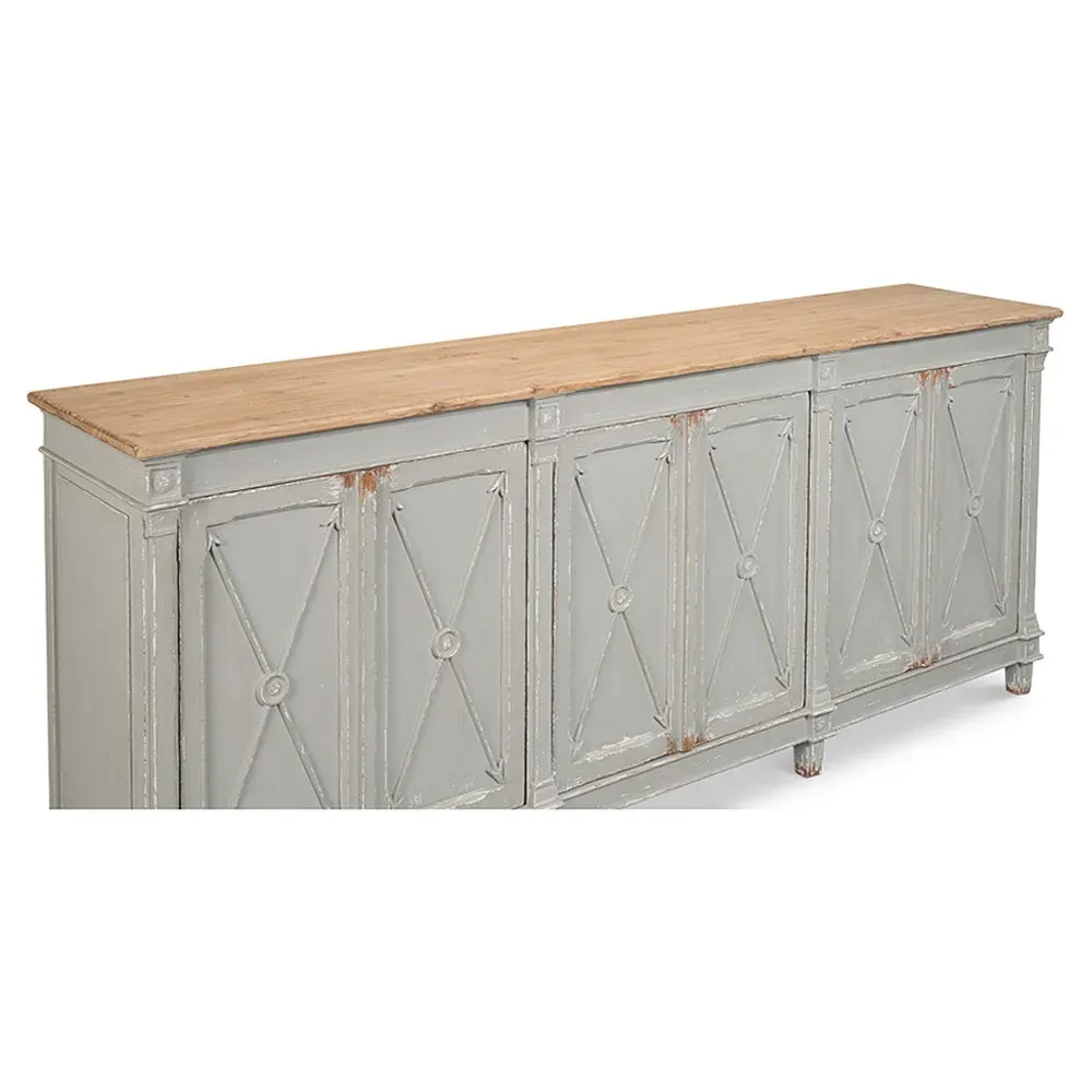 Margot French Country Wood Sideboard - Antique Grey