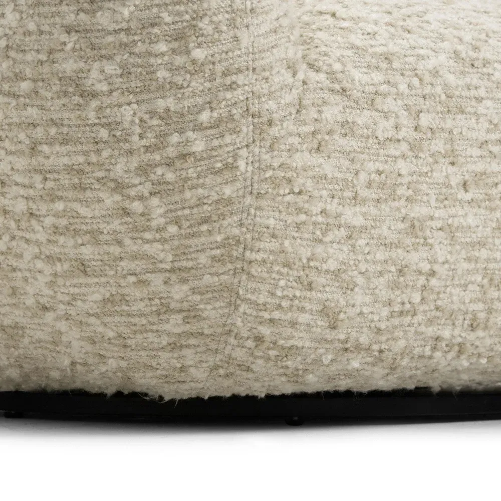 Margot Swivel Chair - Cream, Boucle