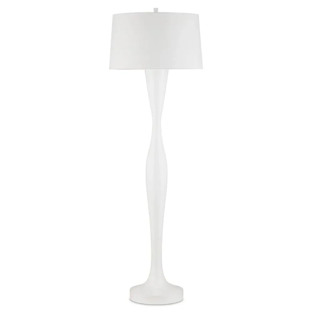 Maria Floor Lamp - White, Wood image