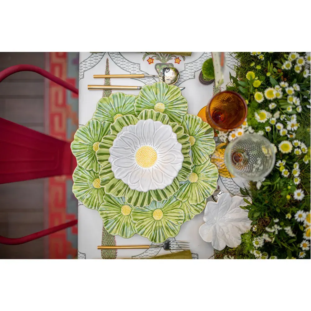 Maria Flor Fruit Plates Set of 4 - Green, Stoneware