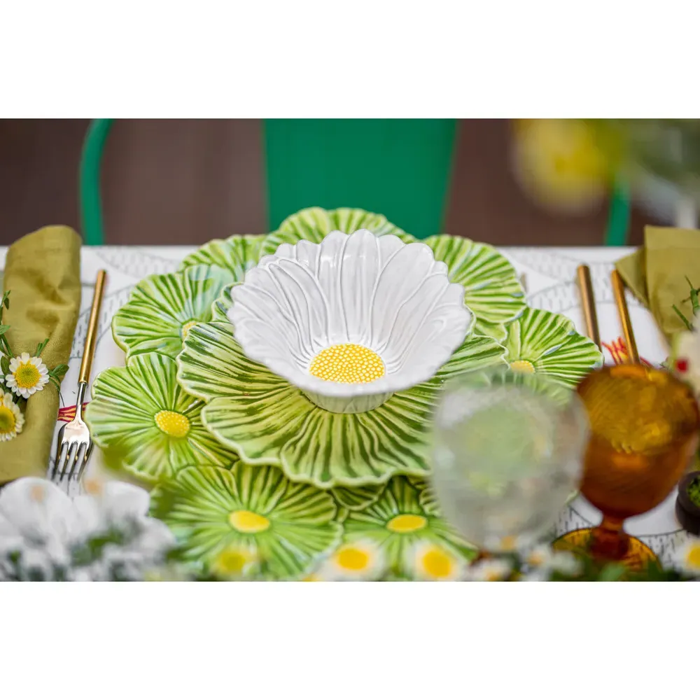 Maria Flor Fruit Plates Set of 4 - Green, Stoneware