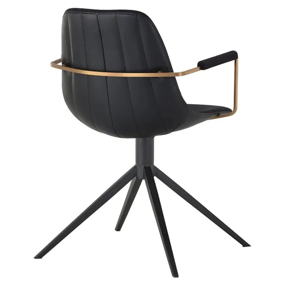 Mariah Swivel Office Chair - Black, Iron