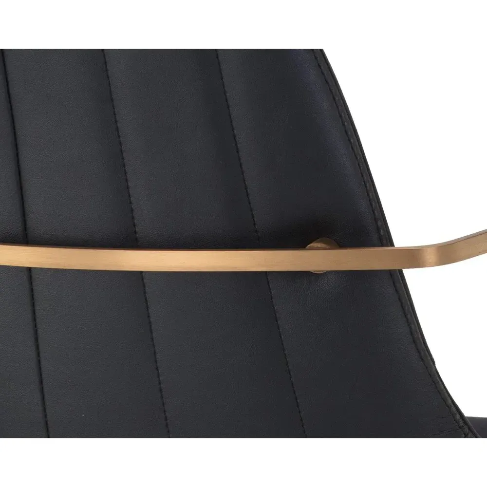 Mariah Swivel Office Chair - Black, Iron