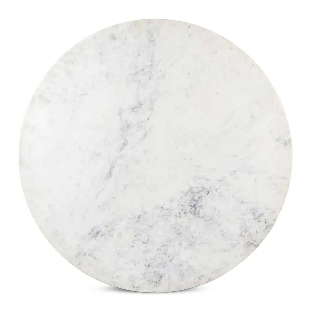 Mariana Round Dining Table - White, Oak