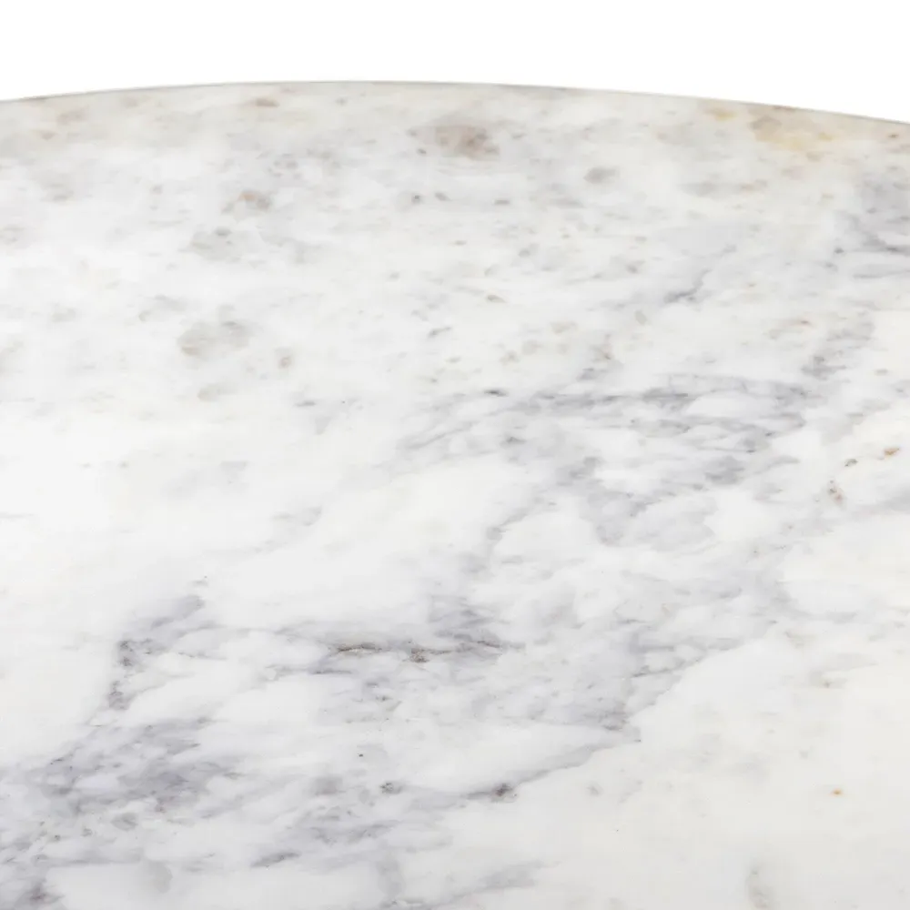 Mariana Round Dining Table - White, Oak