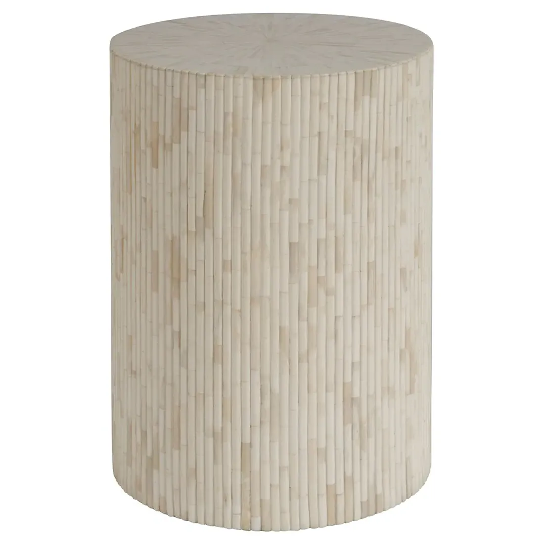 Marianne Round Side Table - Beige, Natural Bone image