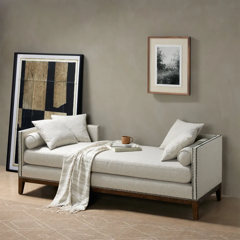 Marida French Country Upholstered Daybed - Off White