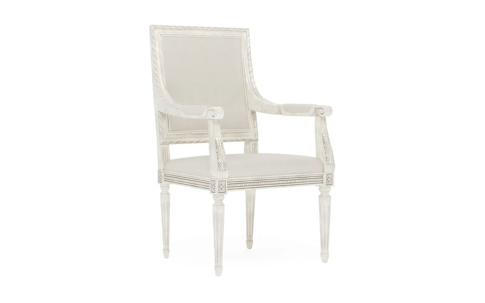 Marielle Dining Arm Chair - Fog, Hardwood