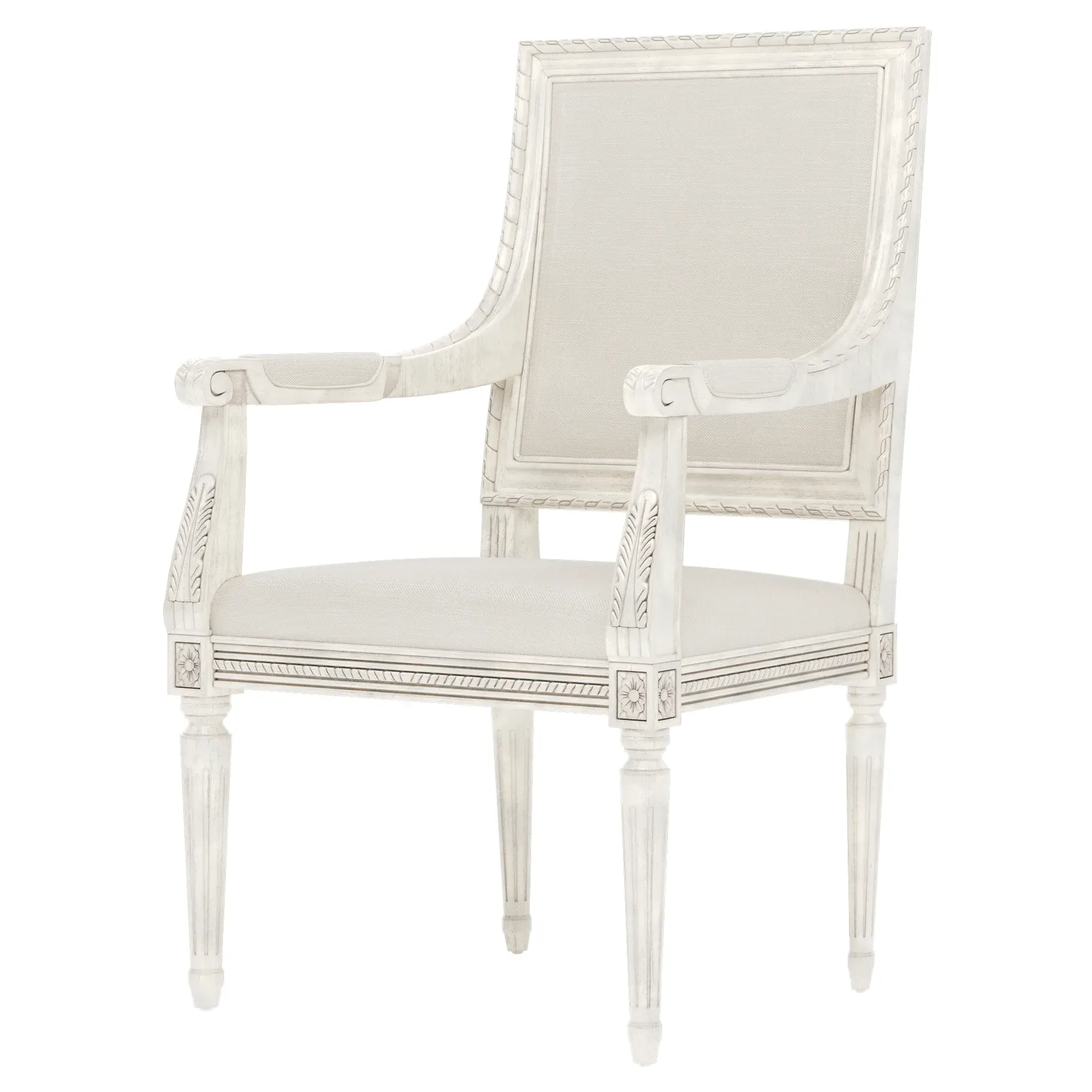 Marielle Dining Arm Chair - Fog, Hardwood