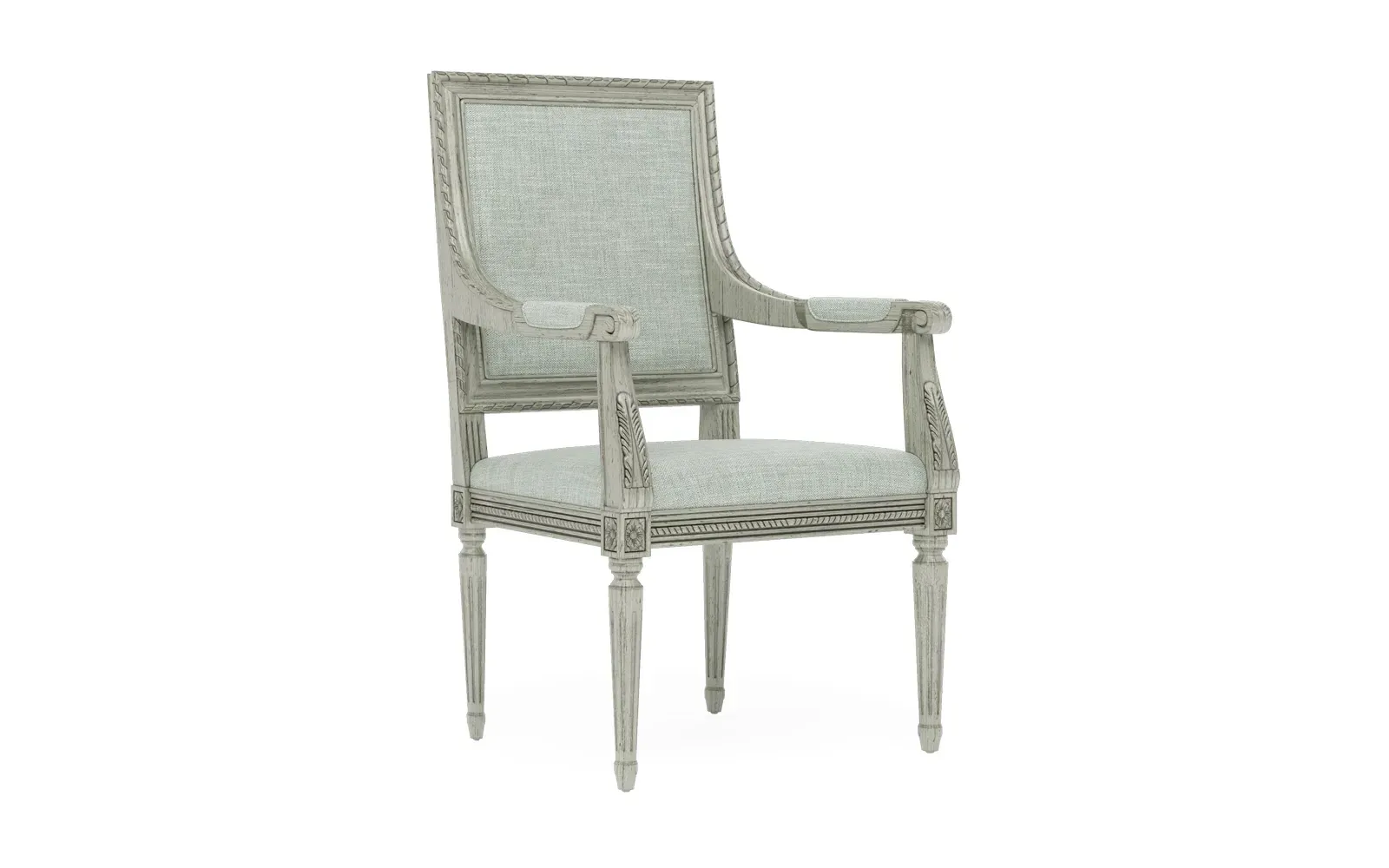 Marielle Dining Arm Chair - Spring Blue, Hardwood