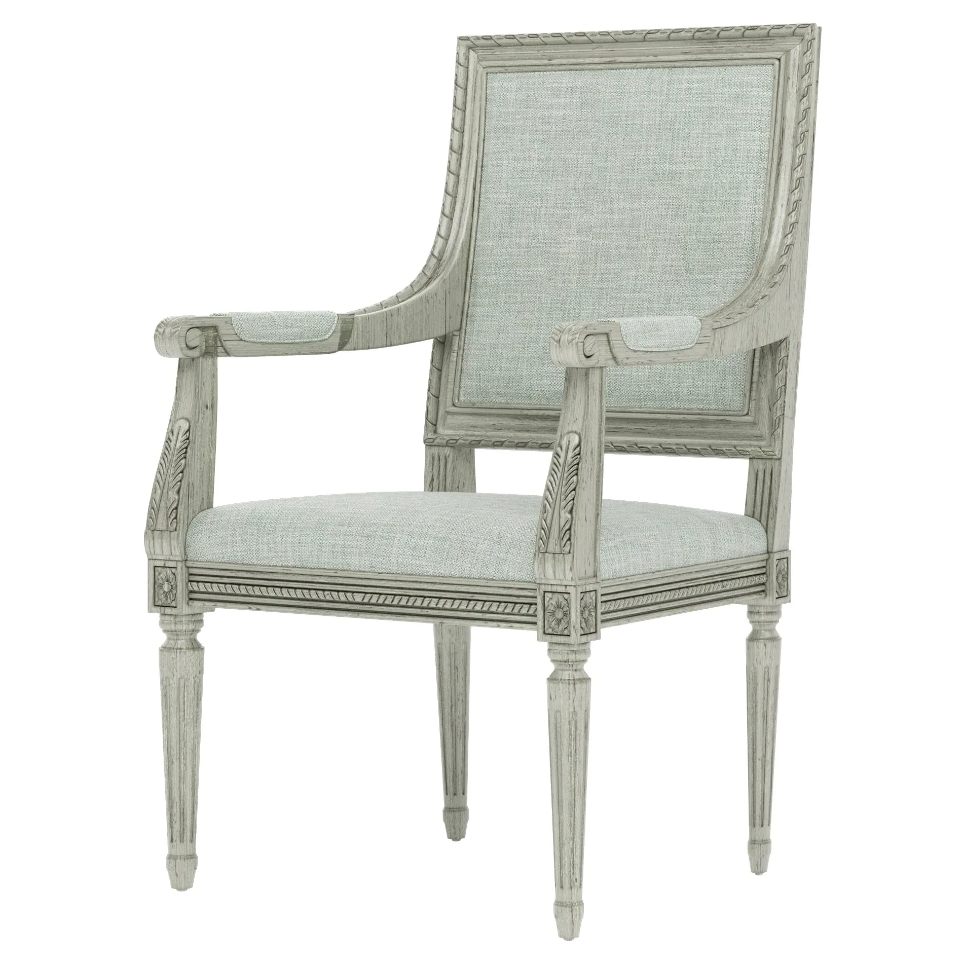 Marielle Dining Arm Chair - Spring Blue, Hardwood