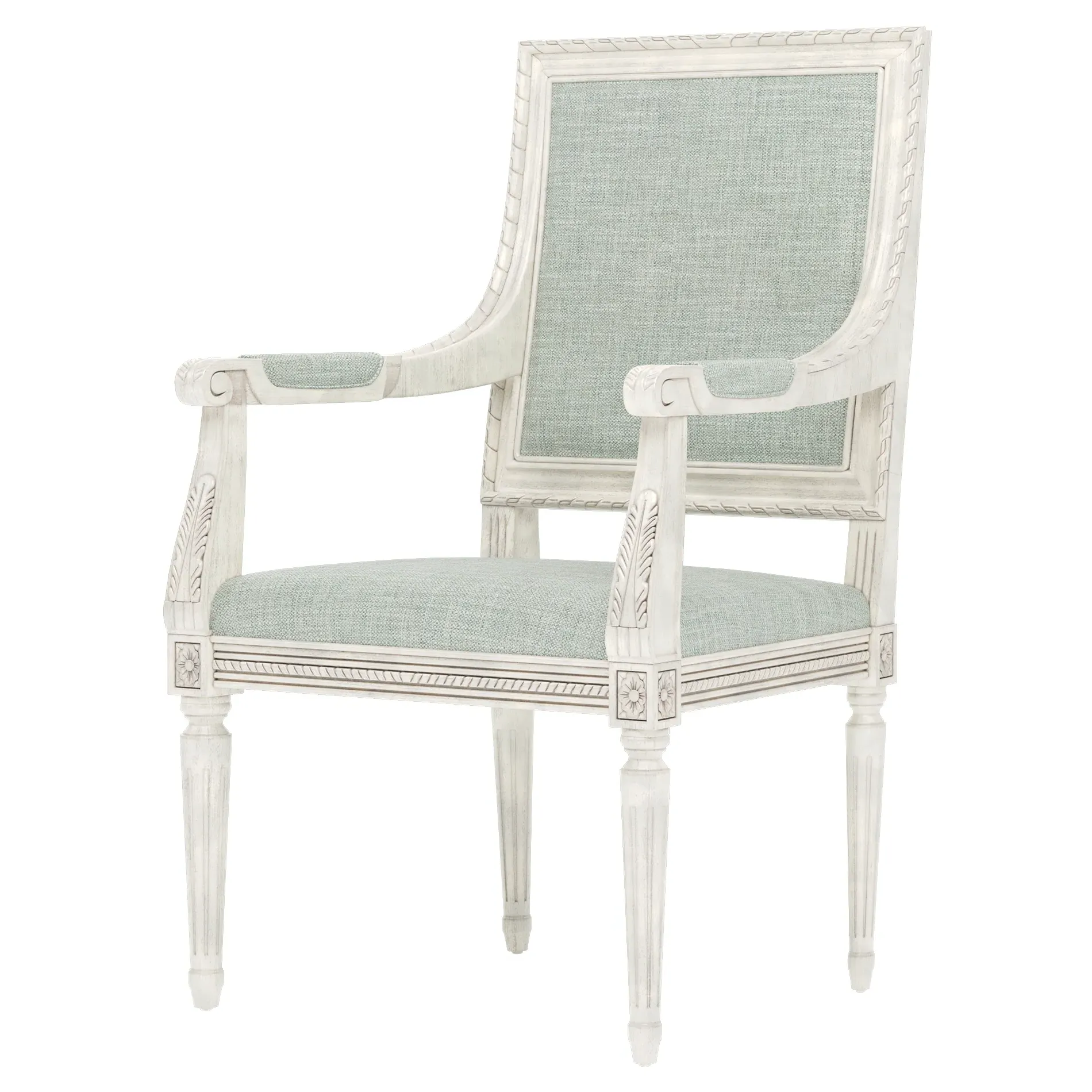 Marielle Dining Arm Chair - Spring Blue, Hardwood