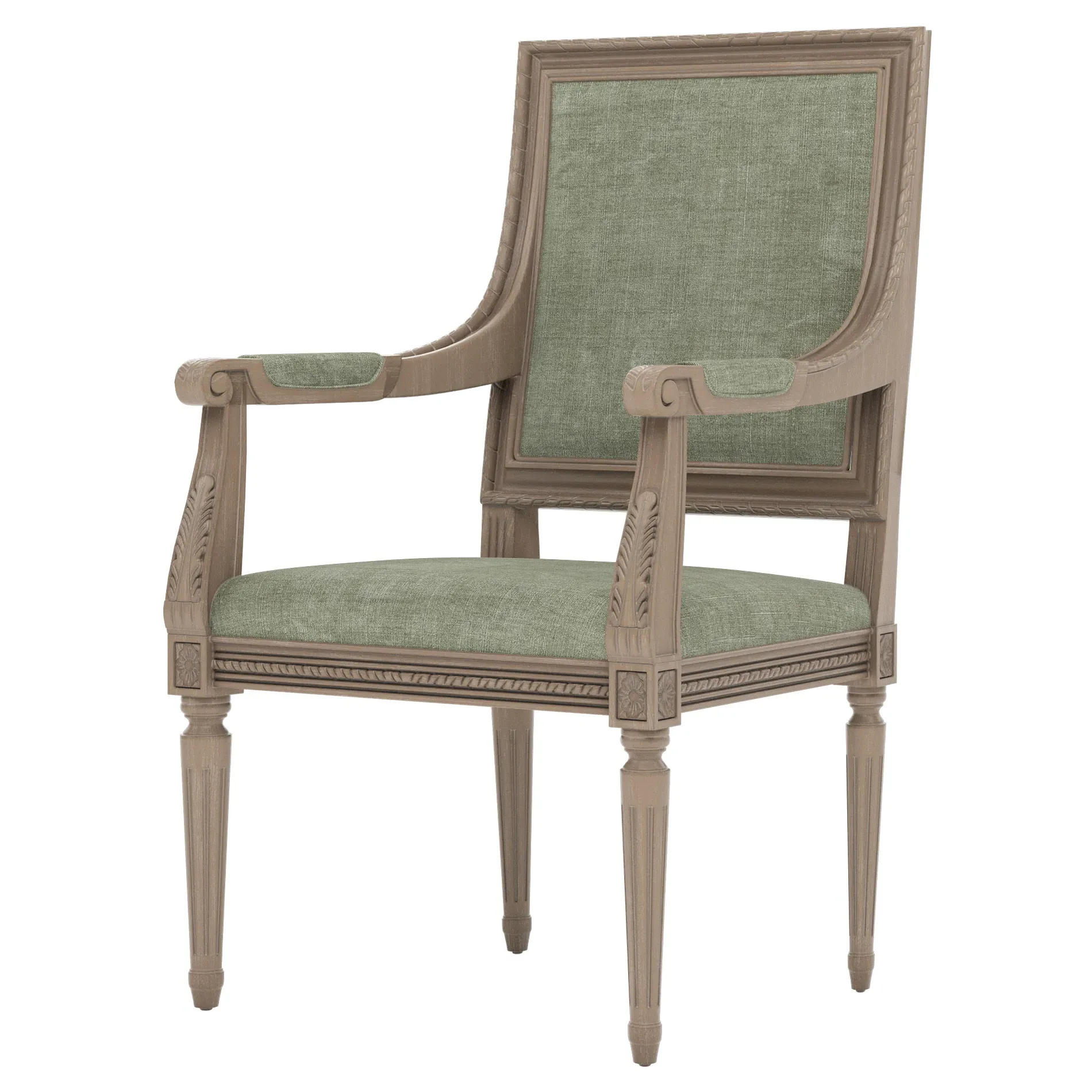 Marielle Dining Arm Chair - Willow Green, Driftwood image