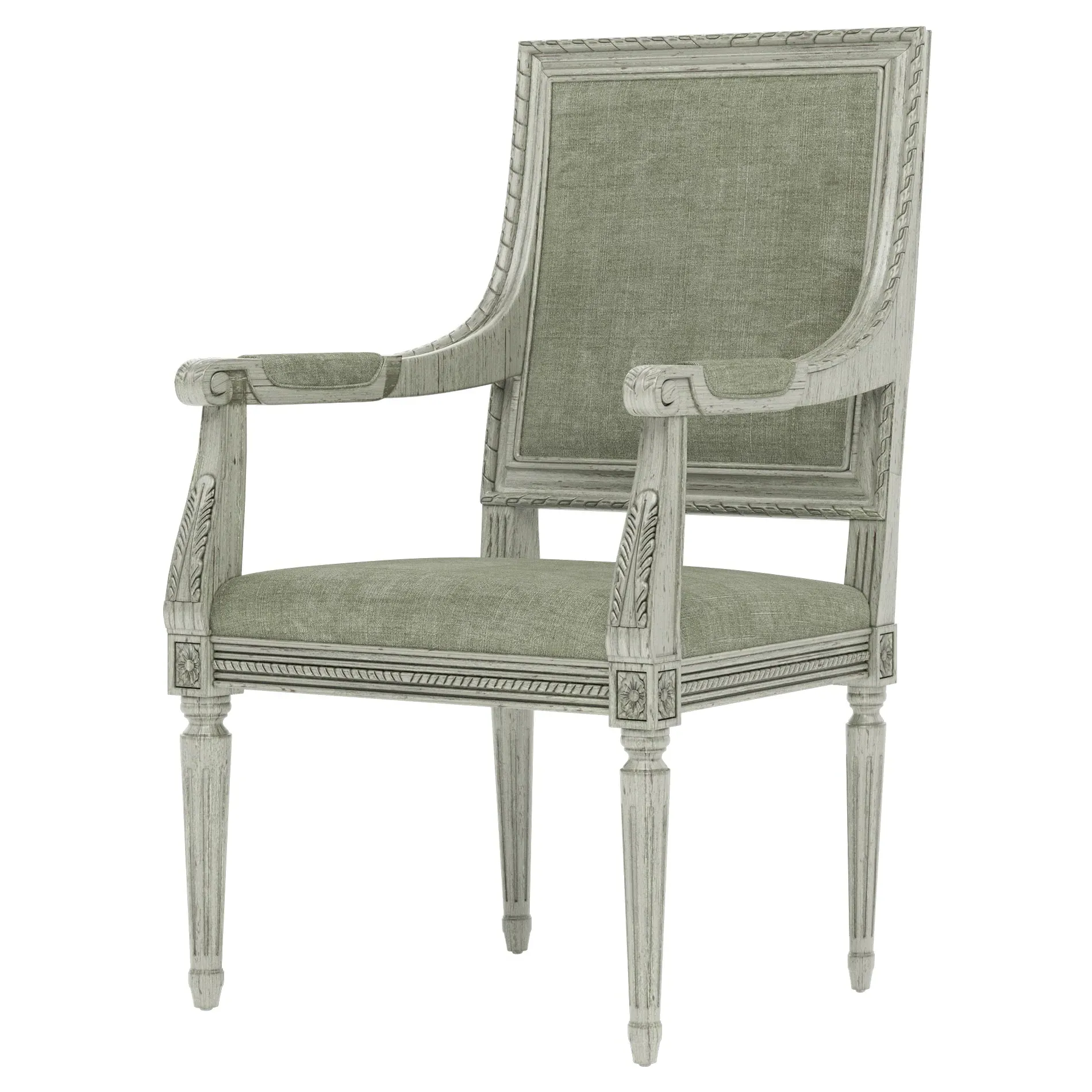 Marielle Dining Arm Chair - Willow Green, Velvet image