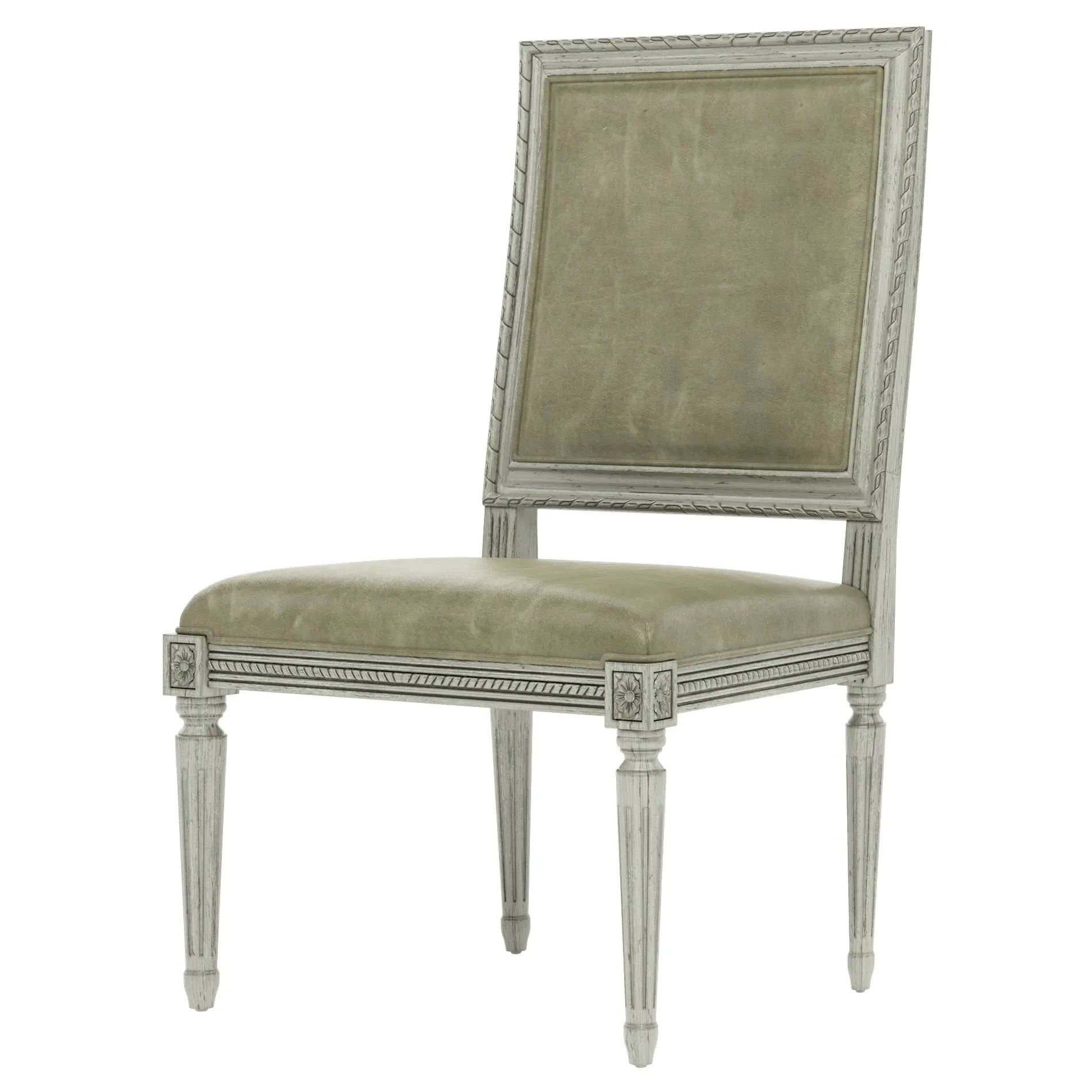 Marielle Dining Side Chair - Juniper Leather, Hardwood