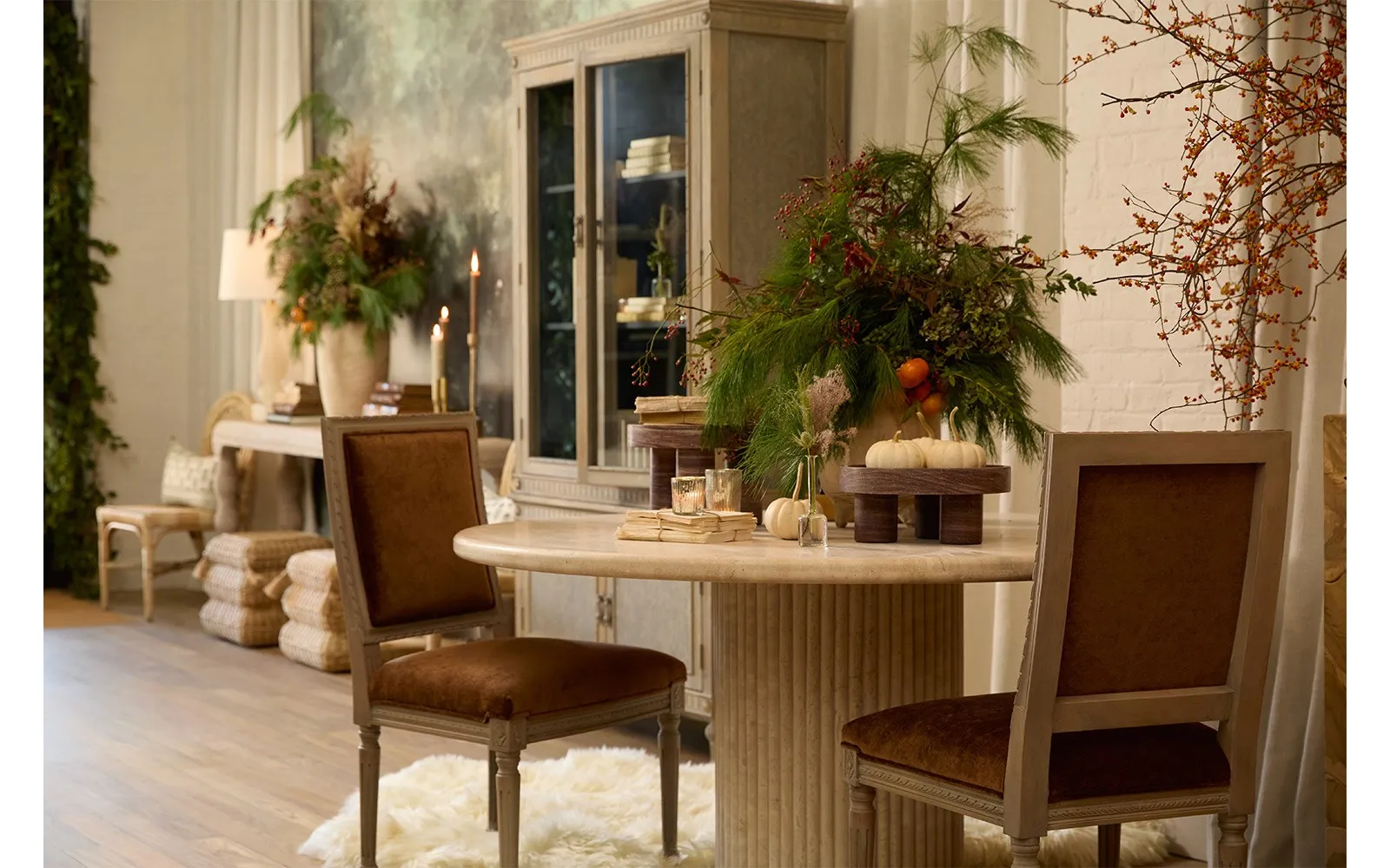 Marielle Textured Weave Dining Side Chair - Bisque, Driftwood