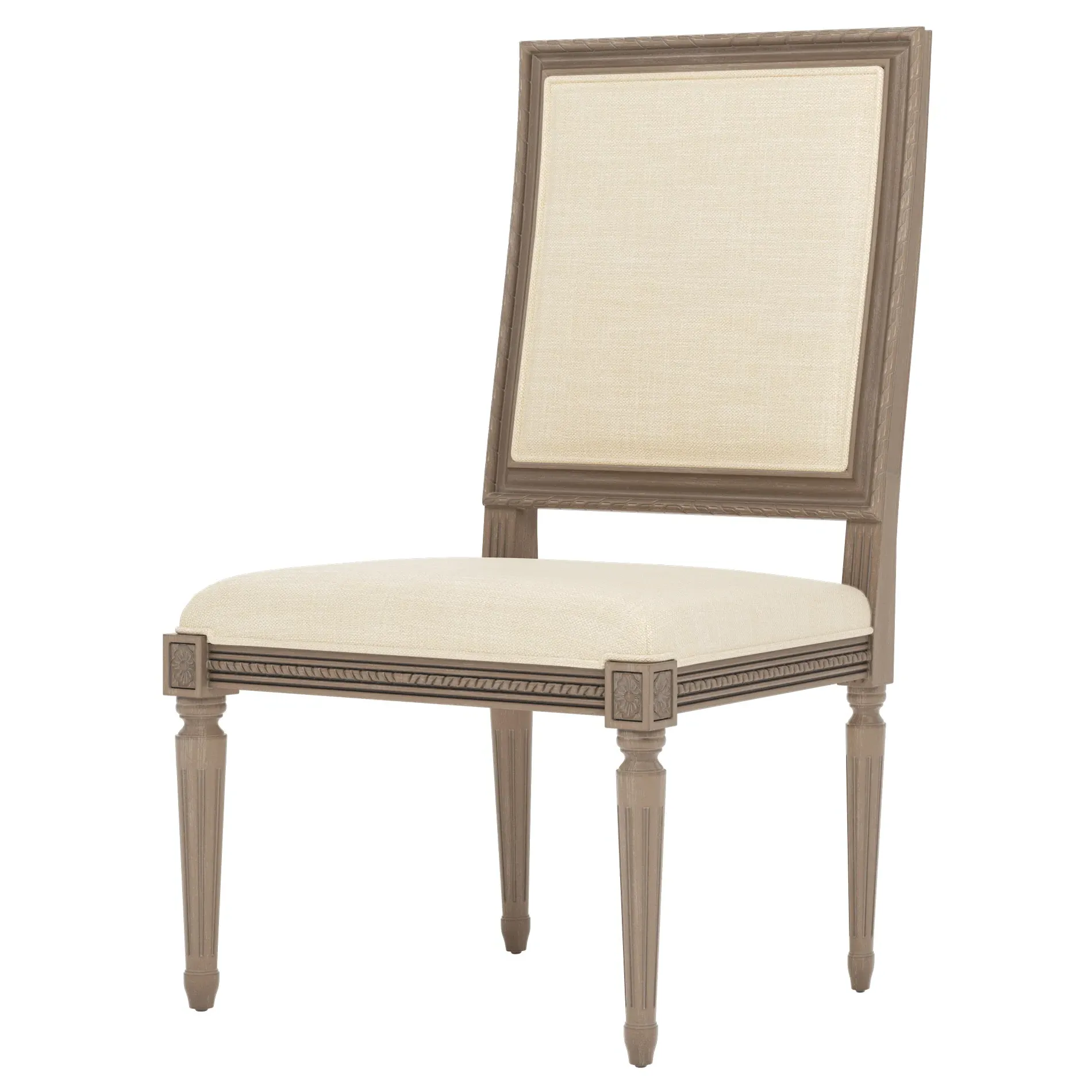 Marielle Textured Weave Dining Side Chair - Bisque, Driftwood