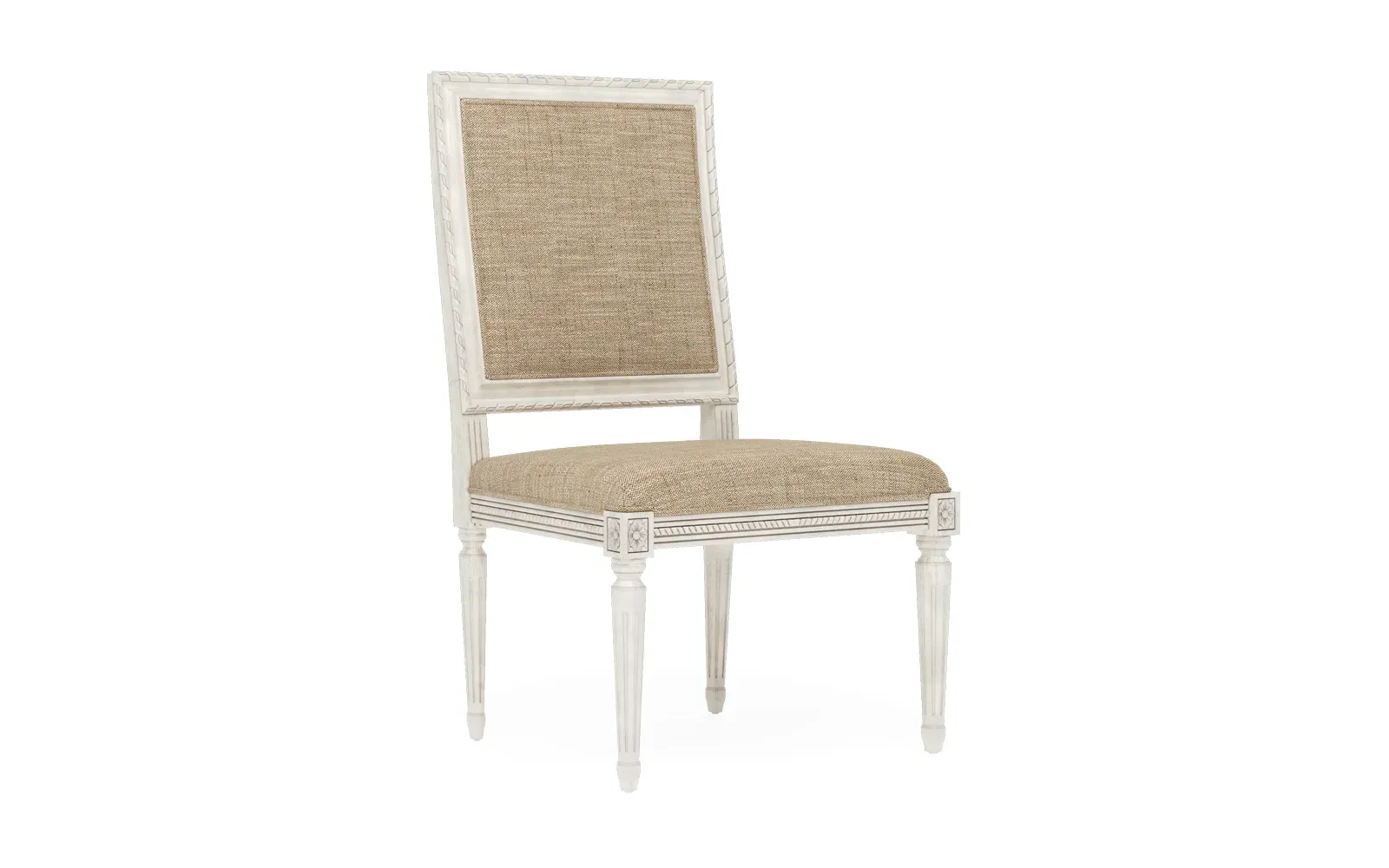 Marielle Textured Weave Dining Side Chair - Mocha, Hardwood