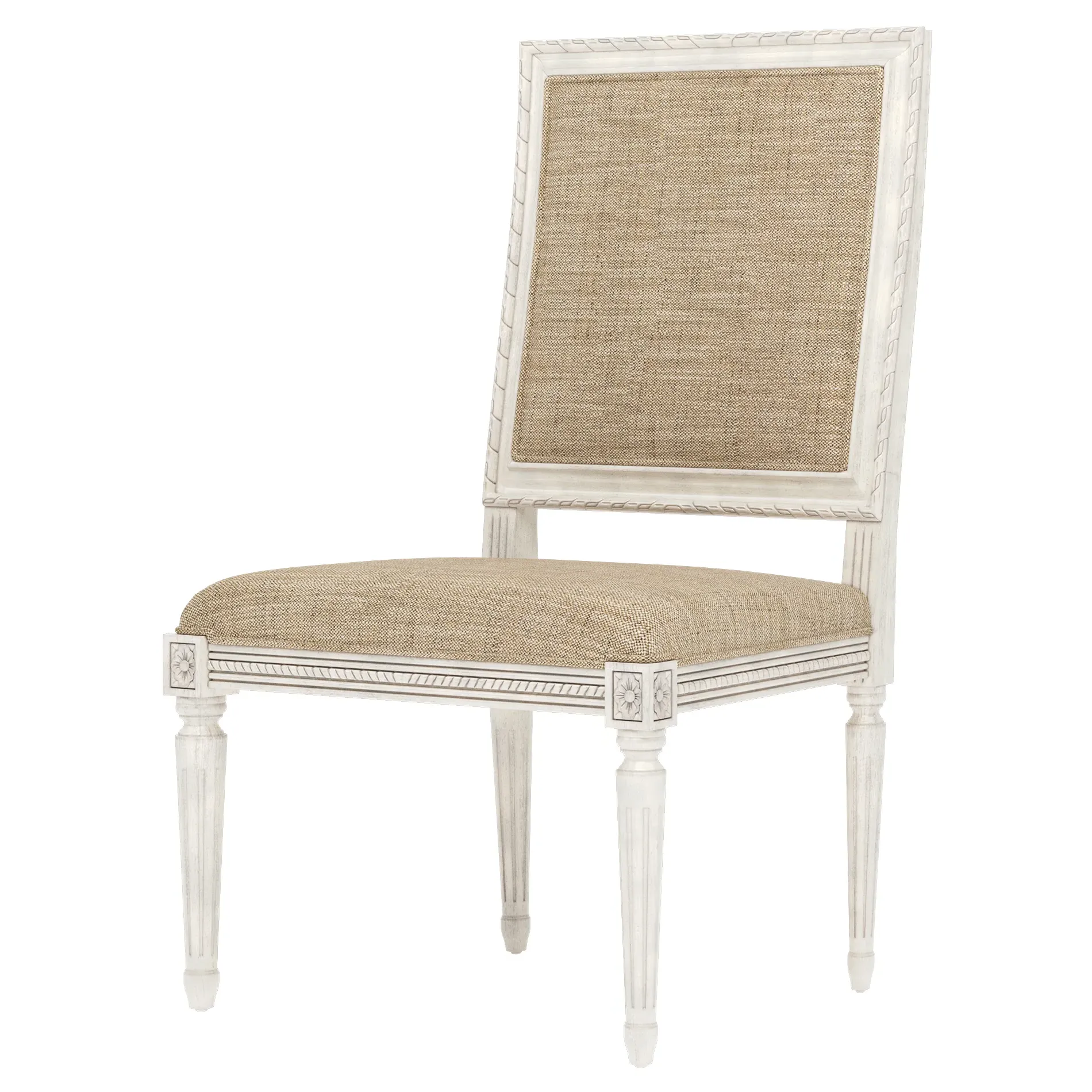 Marielle Textured Weave Dining Side Chair - Mocha, Hardwood
