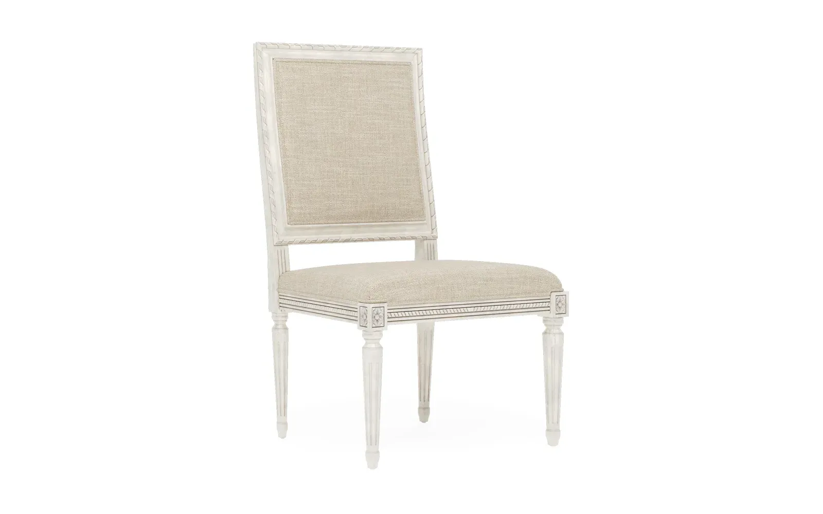 Marielle Textured Weave Dining Side Chair - Pebble Shore, Hardwood