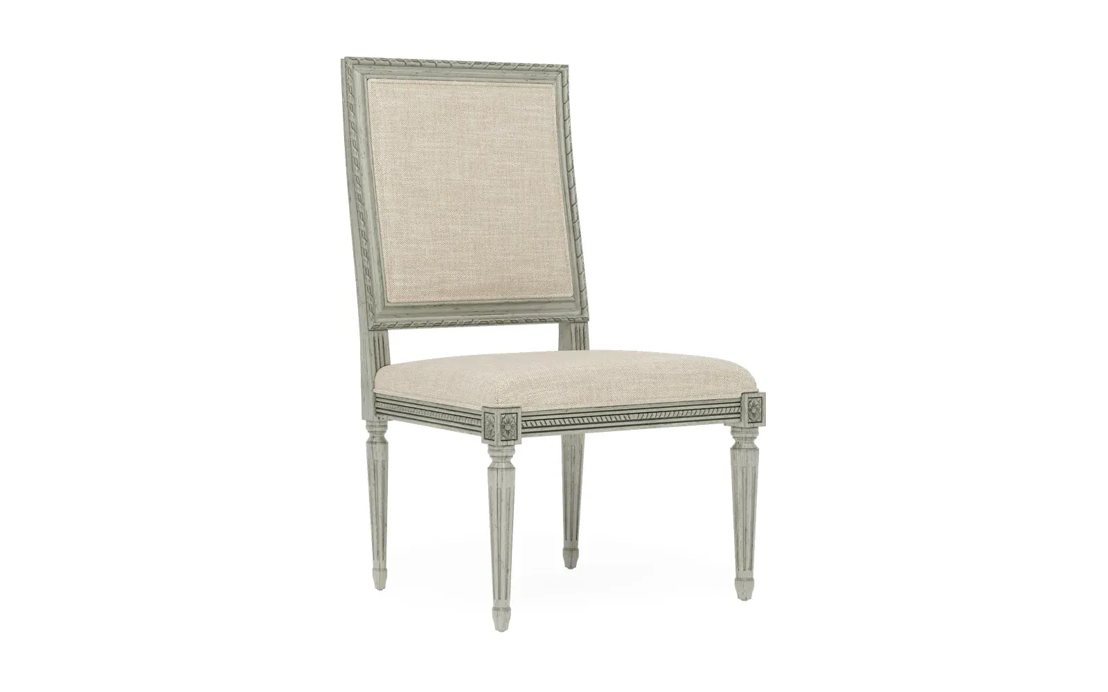 Marielle Textured Weave Dining Side Chair - Pebble Shore, Hardwood