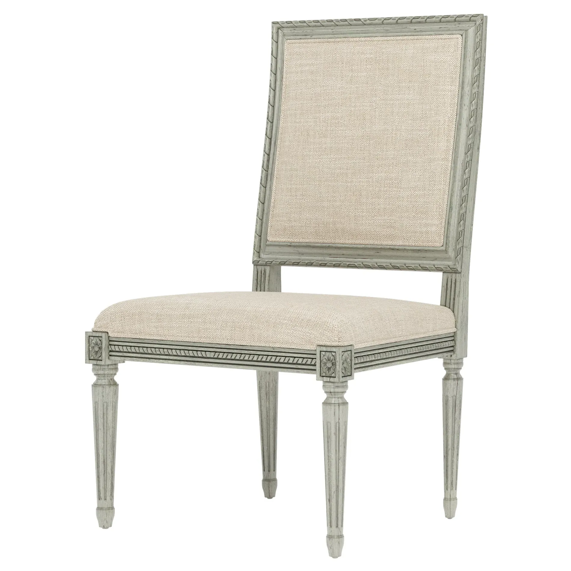 Marielle Textured Weave Dining Side Chair - Pebble Shore, Hardwood