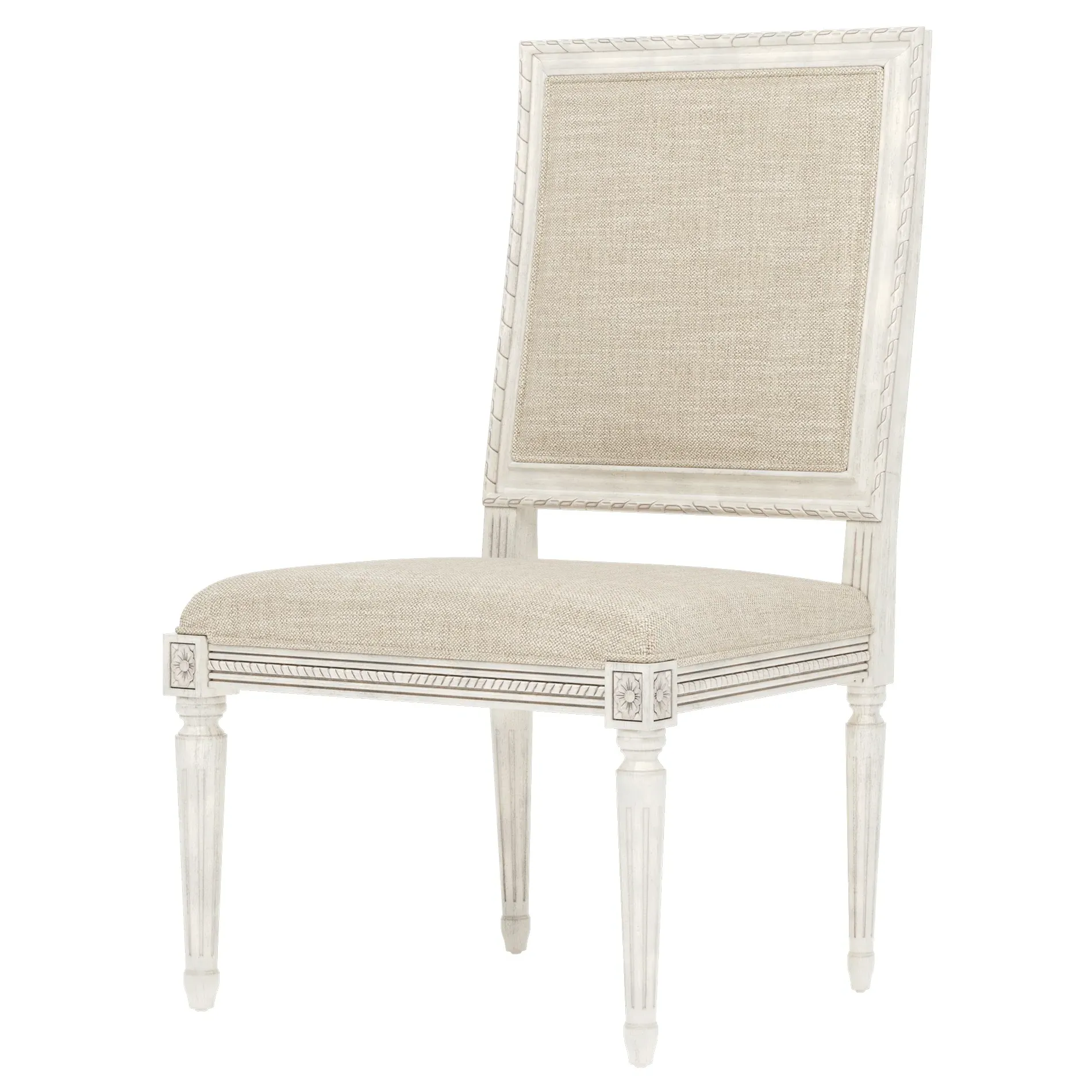 Marielle Textured Weave Dining Side Chair - Pebble Shore, Hardwood