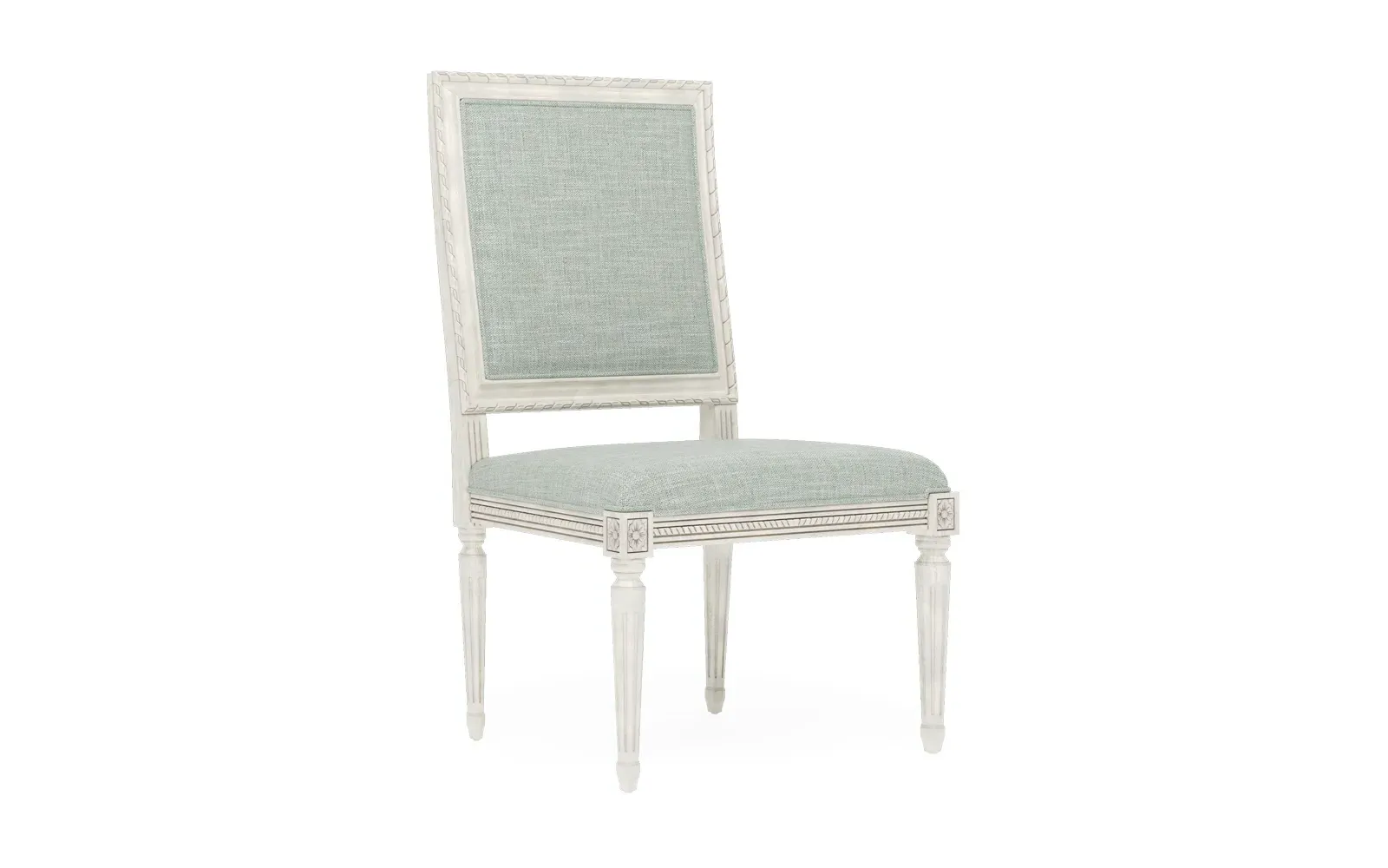 Marielle Textured Weave Dining Side Chair - Spring Blue, Hardwood
