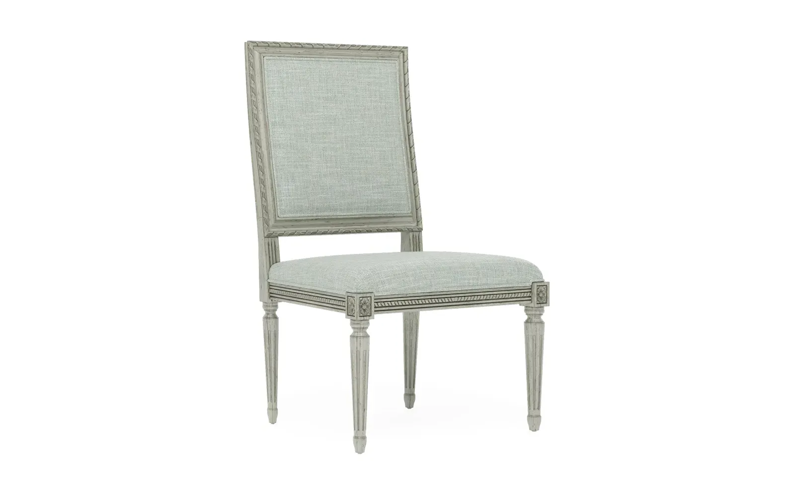 Marielle Textured Weave Dining Side Chair - Spring Blue, Hardwood