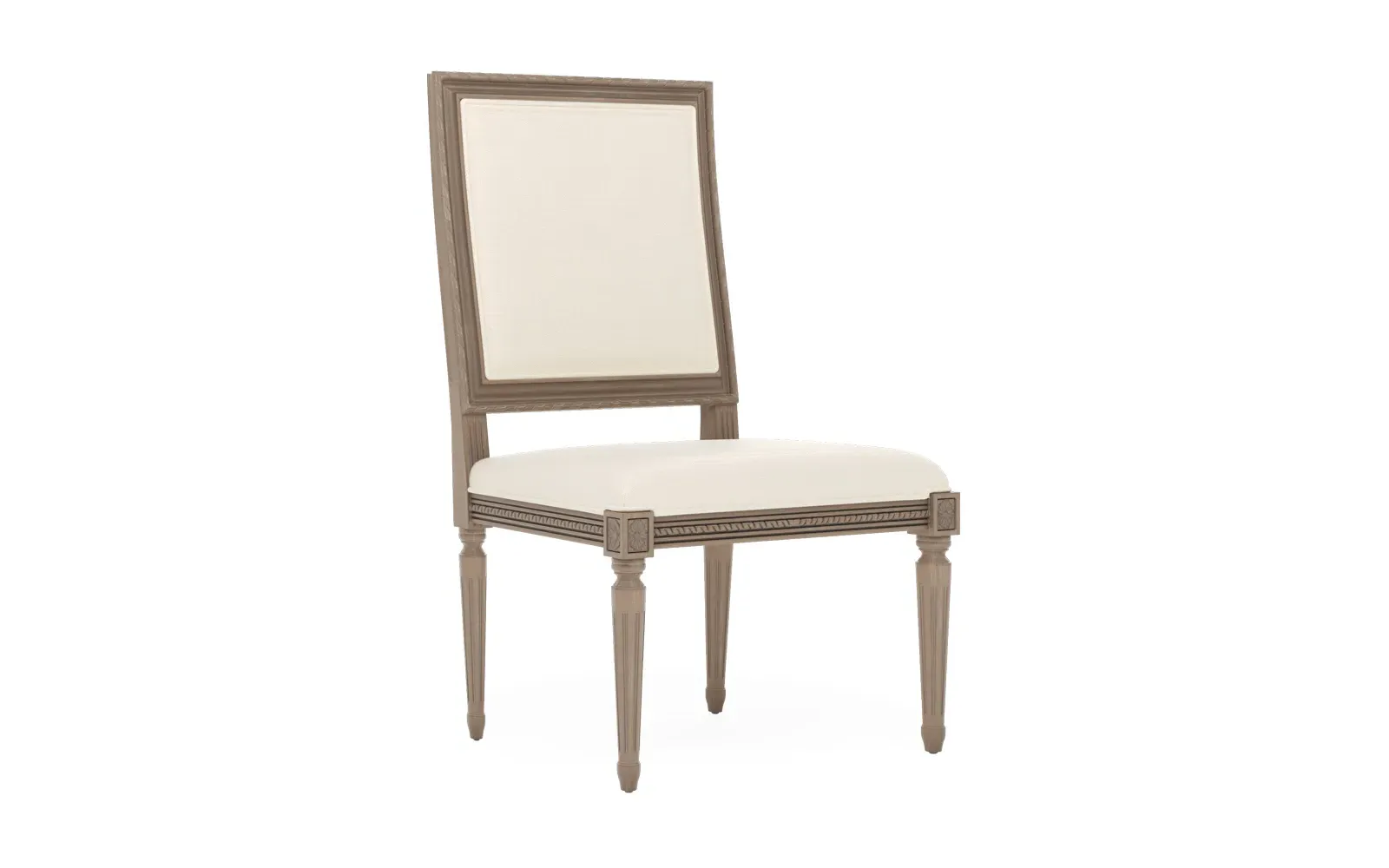 Marielle Textured Weave Dining Side Chair - White, Driftwood
