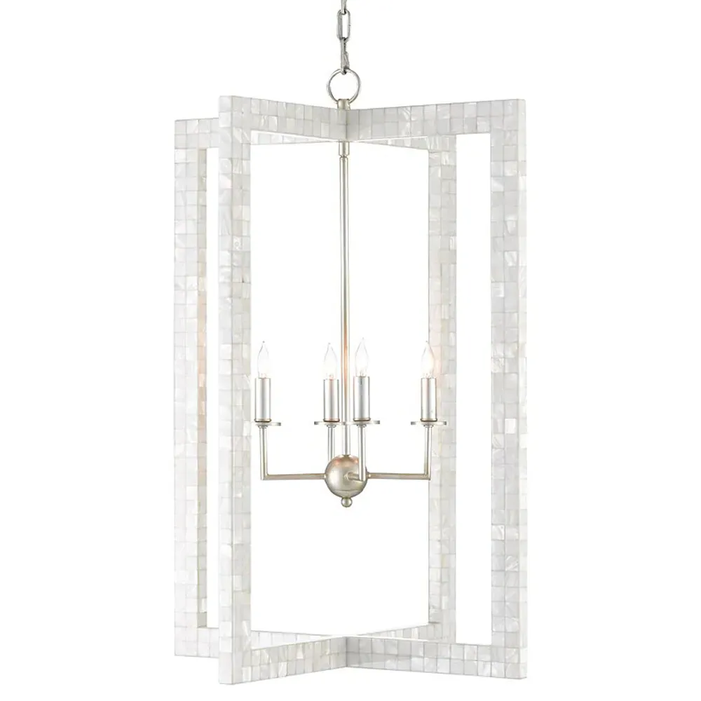 Mariett Round Chandelier - White Pearl, Metal image
