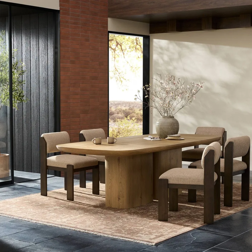 Marilyn Oval Dining Table - Brown, Oak