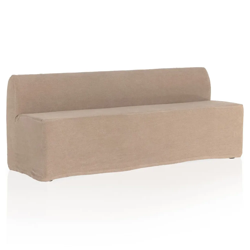 Marin Slipcovered Dining Bench - Beige, Linen
