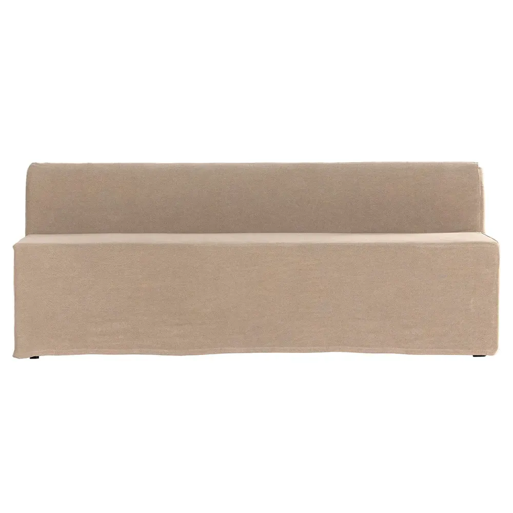 Marin Slipcovered Dining Bench - Beige, Linen