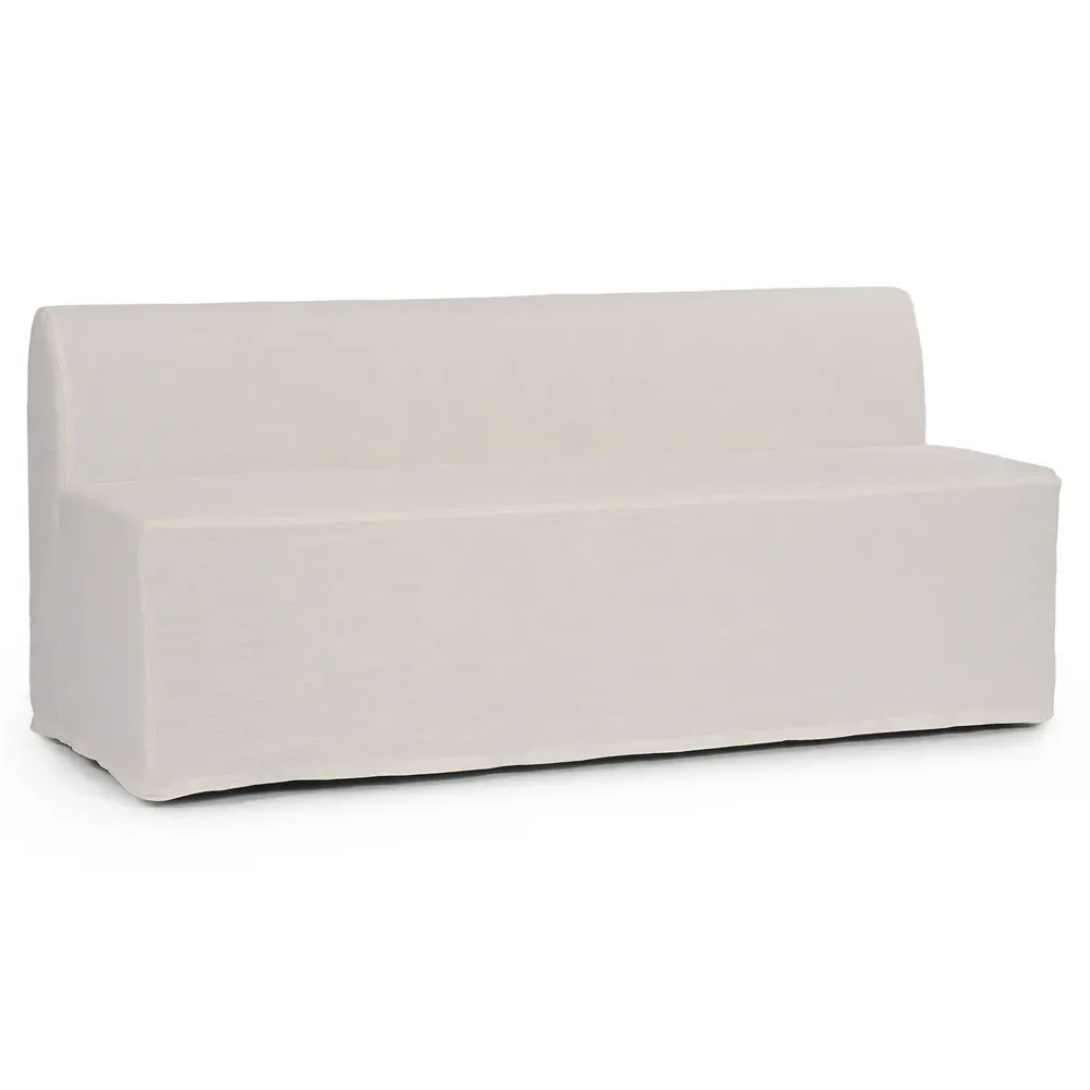 Marin Slipcovered Dining Bench - Cream, Linen
