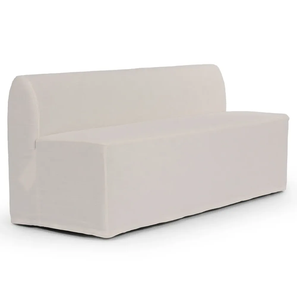 Marin Slipcovered Dining Bench - Cream, Linen