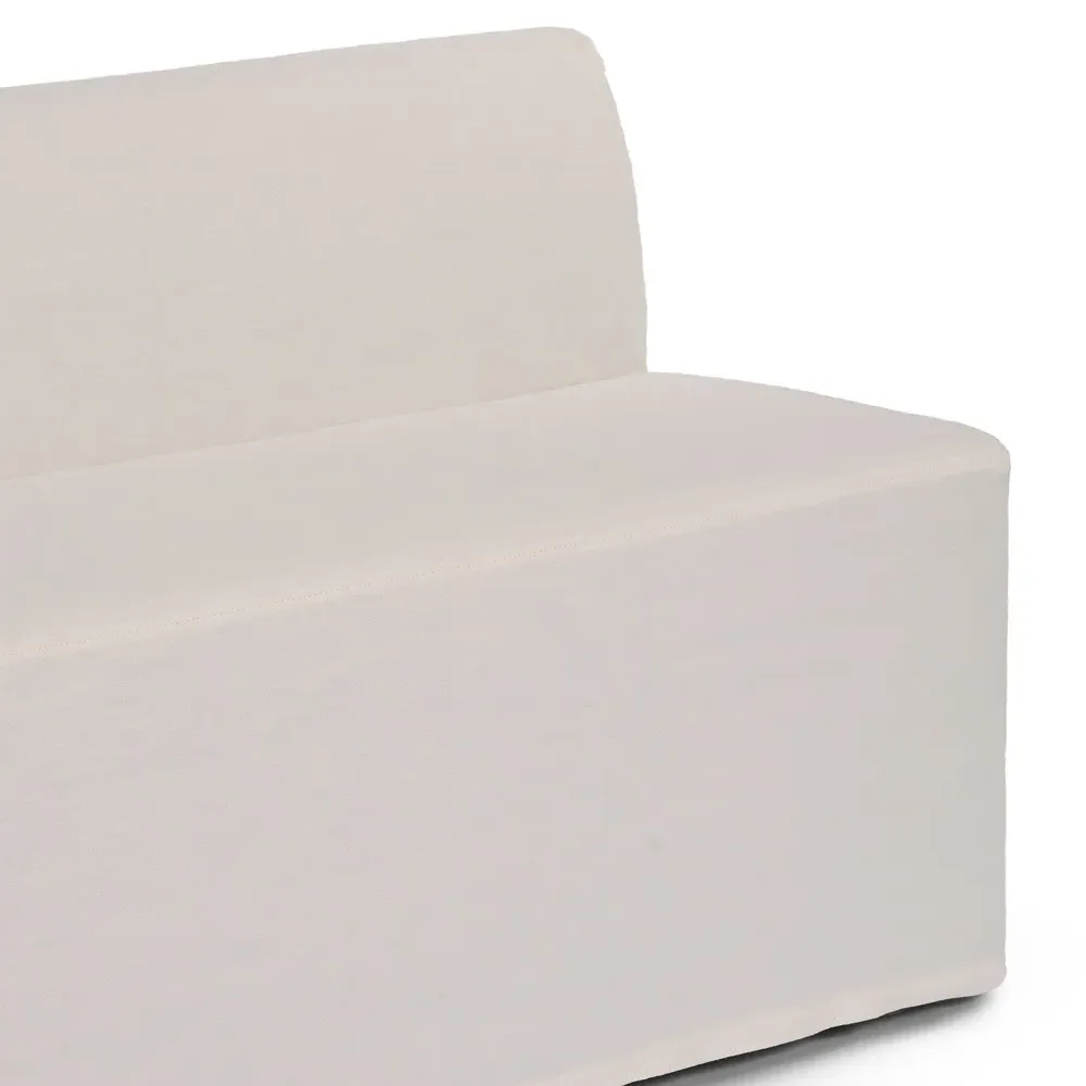 Marin Slipcovered Dining Bench - Cream, Linen