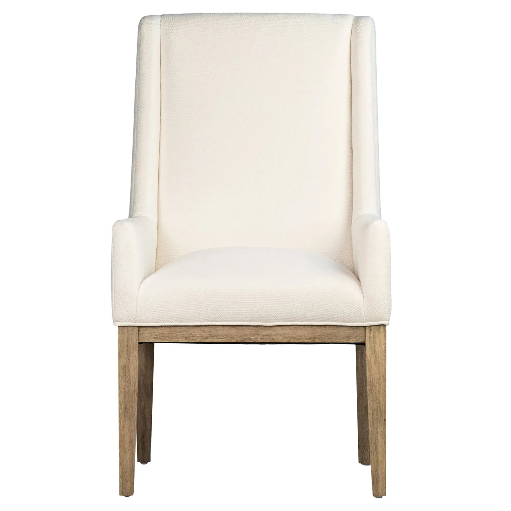 Marina Dining Arm Chair - Off White, Rubber Wood image
