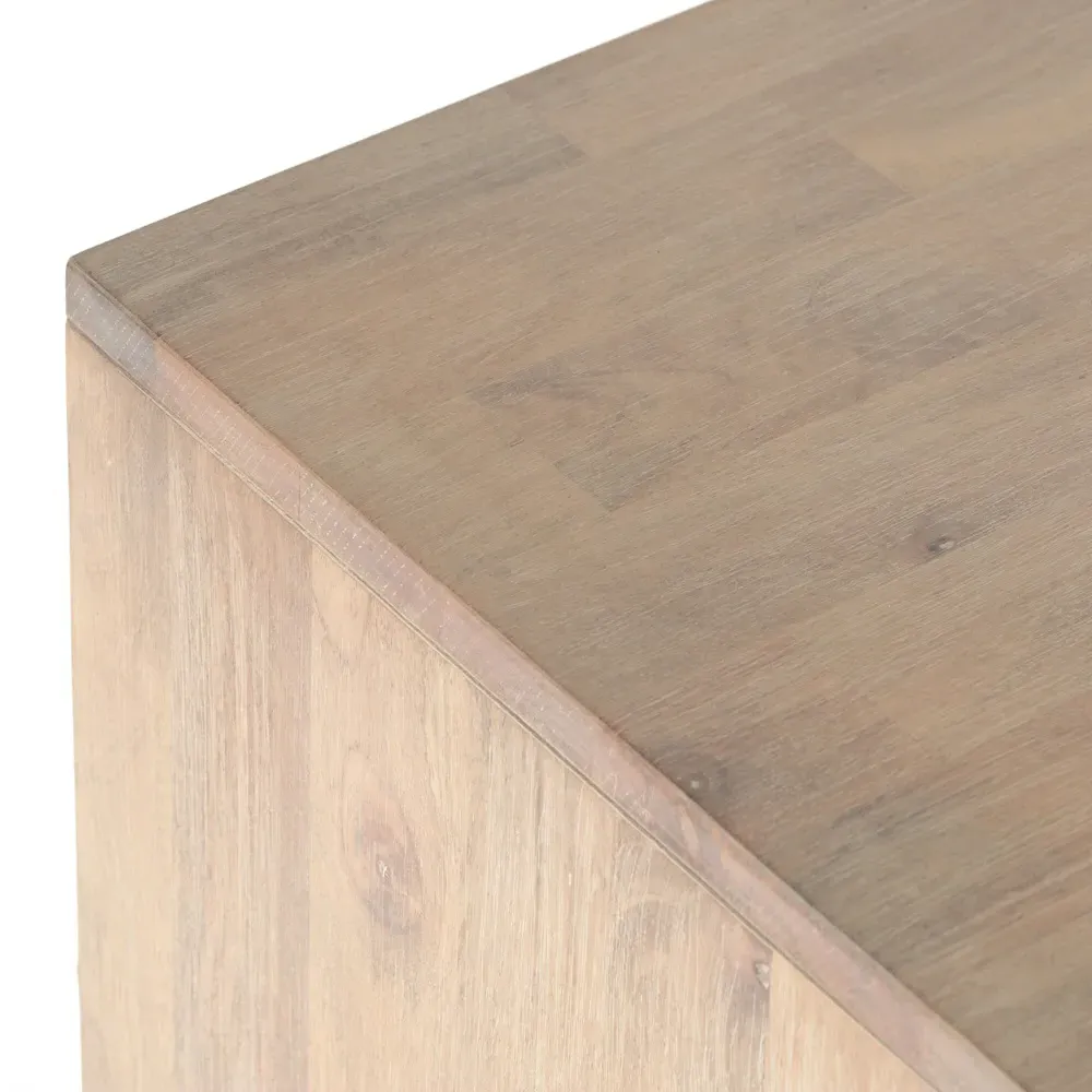 Marina Sideboard with Woven Cane - White Wash, Mango Wood