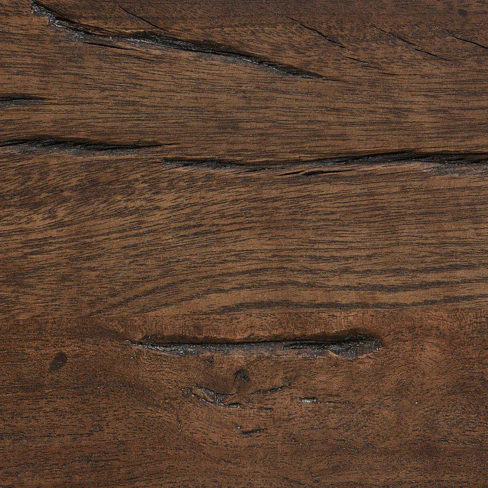 Marion Wide Nightstand - Brown Oak, Marble