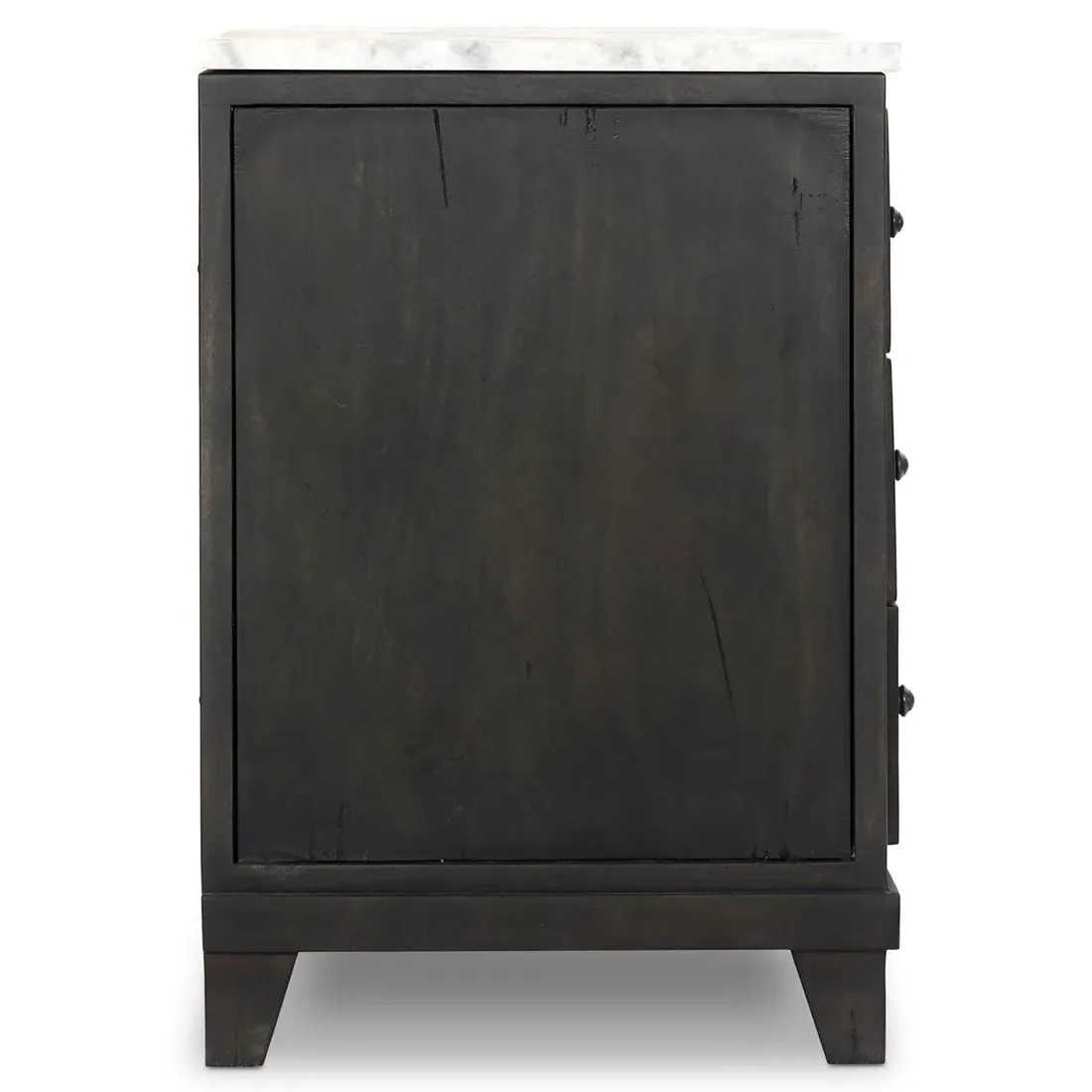 Marion Wide Nightstand - Dark Oak, Marble