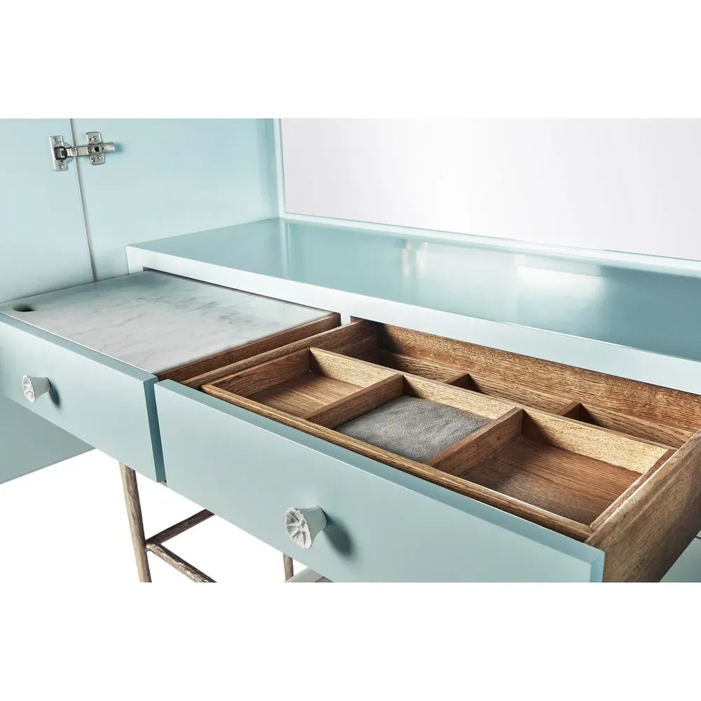 Maris Coral Patterned Bar Cabinet - White, Oak