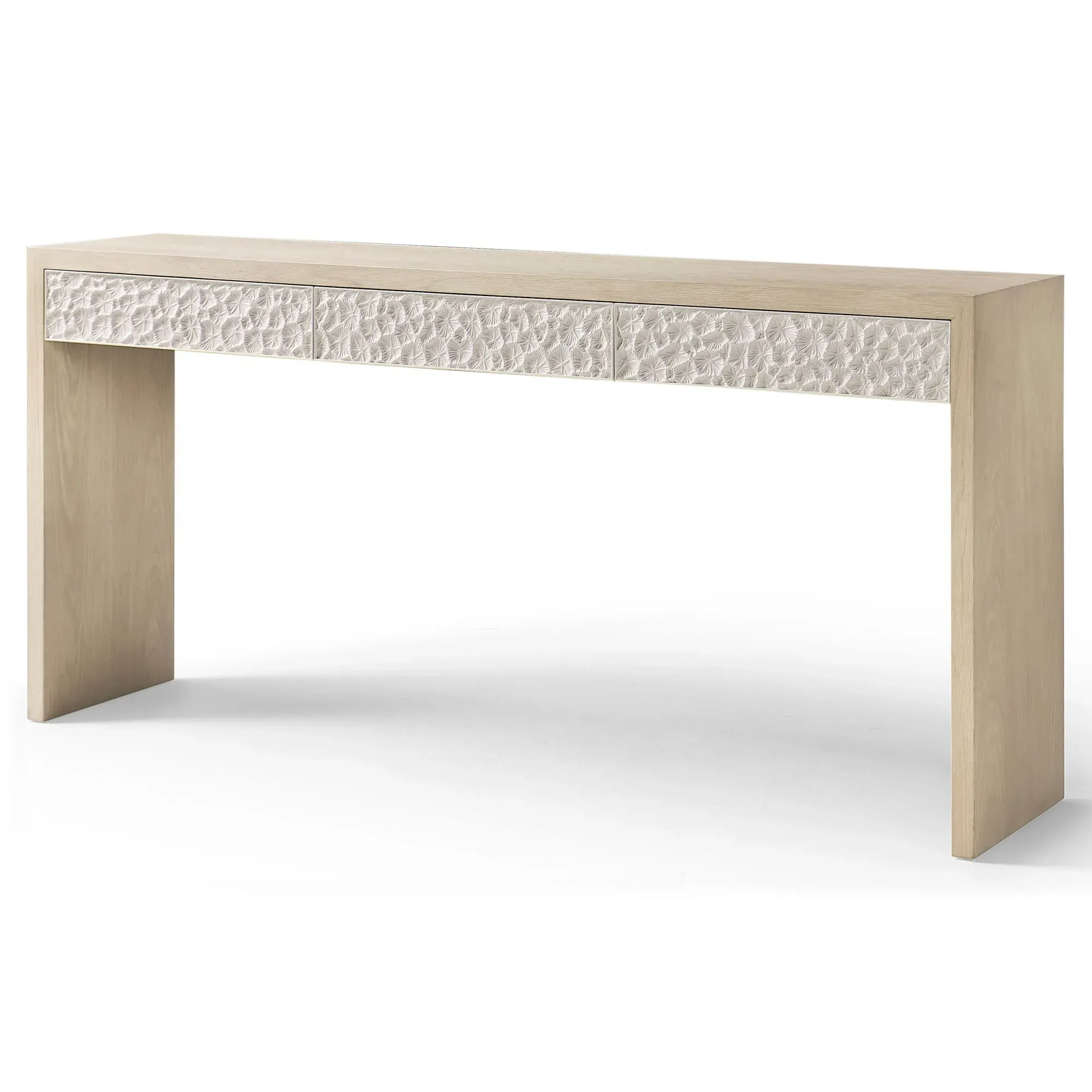 Maris Coral Patterned Console Table - White, Oak