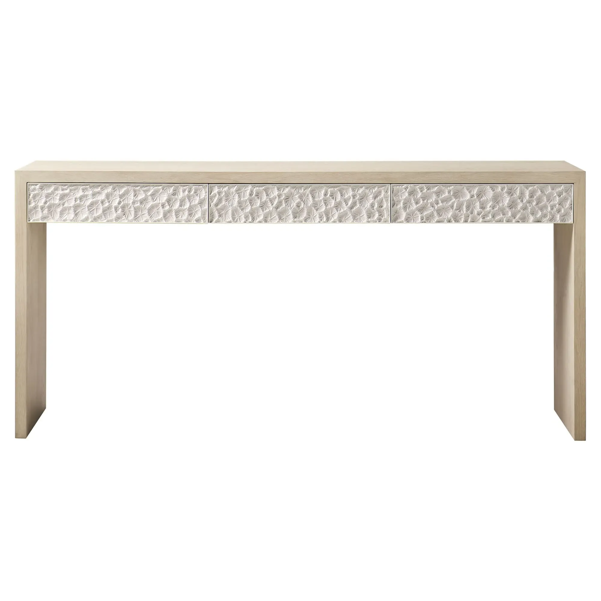 Maris Coral Patterned Console Table - White, Oak