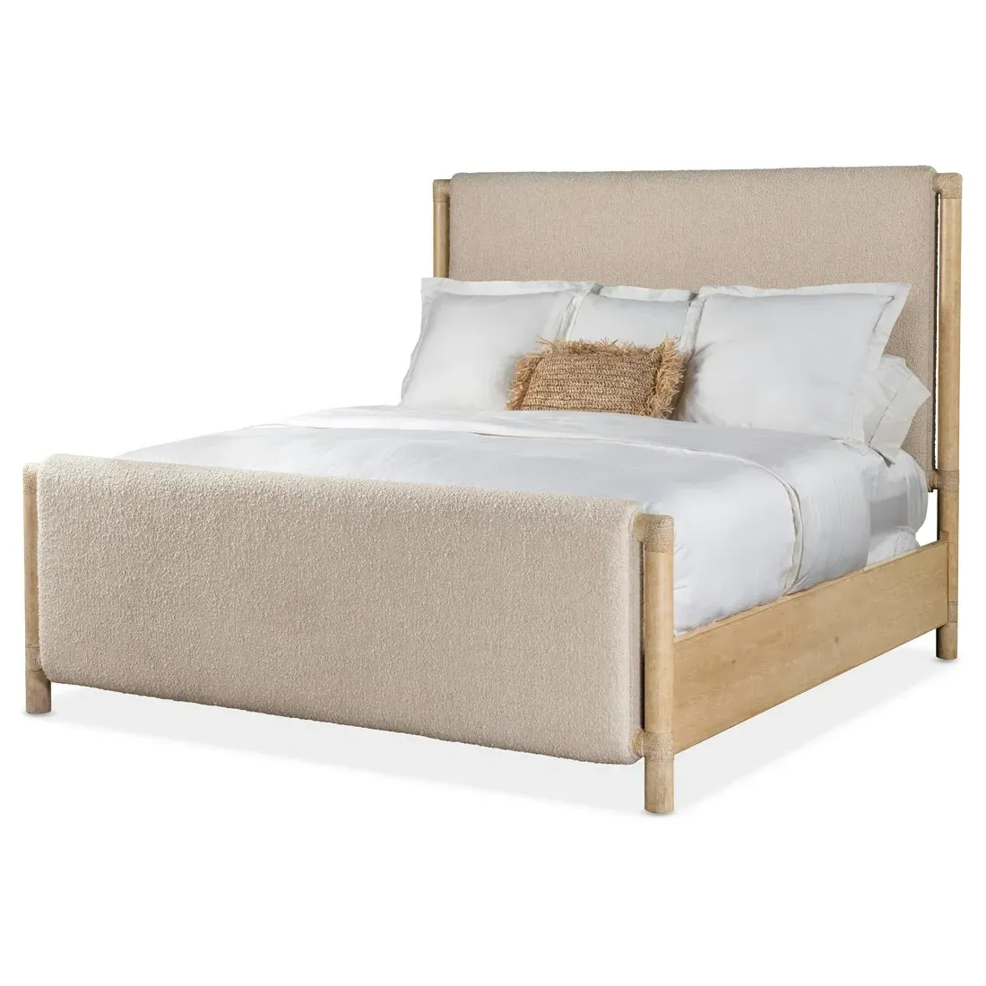Maris King Size Bed Frame - Beige, Wood