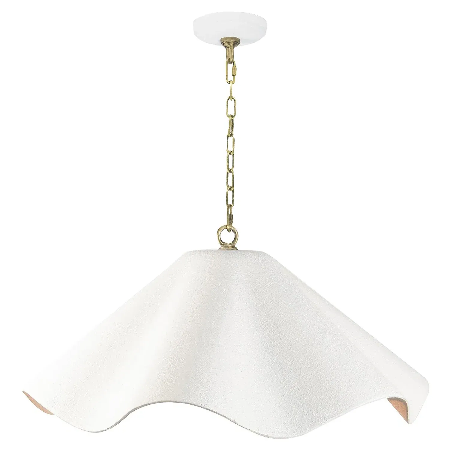 Marisol Large Pendant Light - White, Aluminum