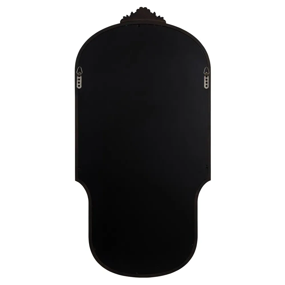 Marisol Wall Mirror - Dark Brown, Wood