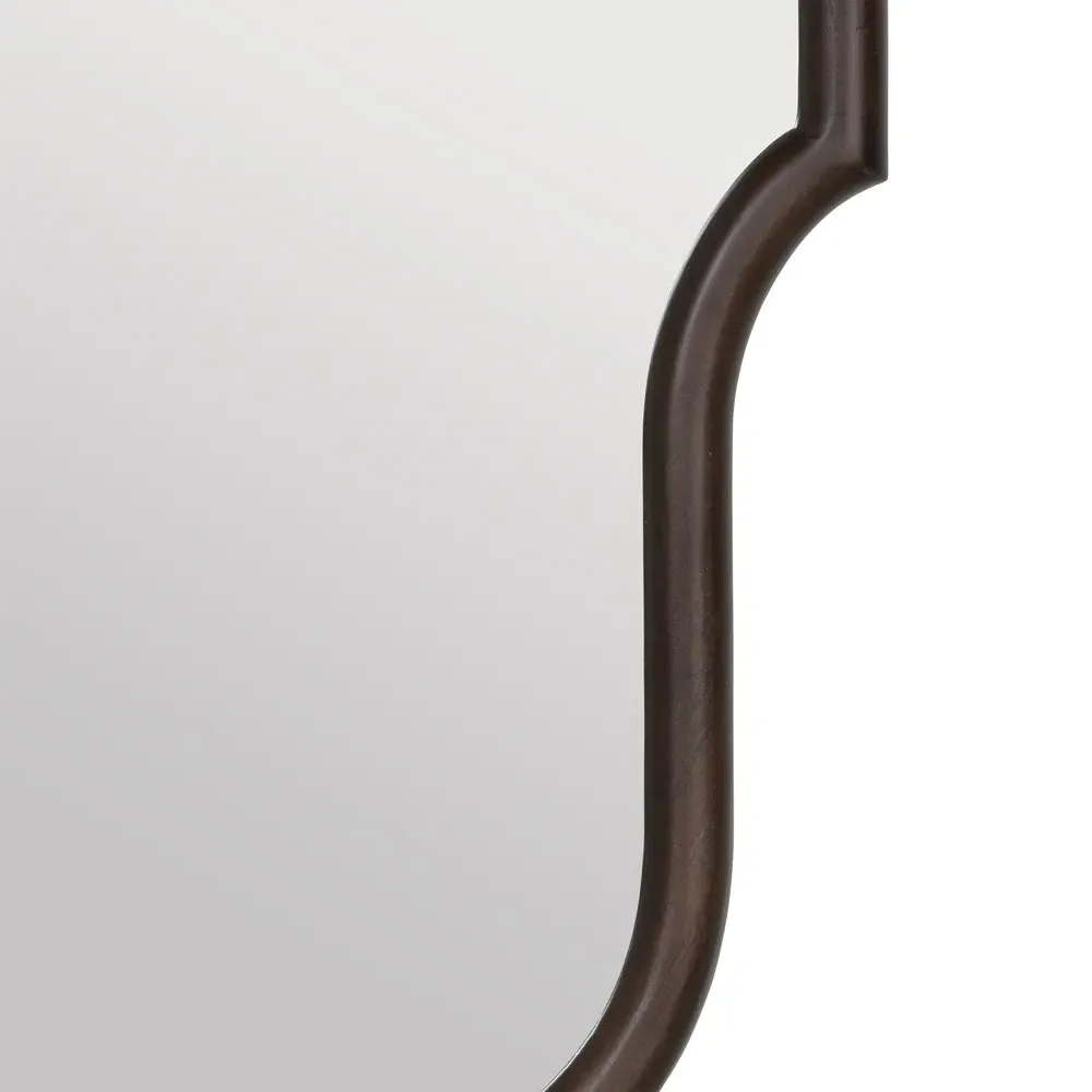 Marisol Wall Mirror - Dark Brown, Wood